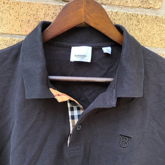 Burberry London Novacheck Collar Button Up Shirt XXL Black - Picture 8 of 11